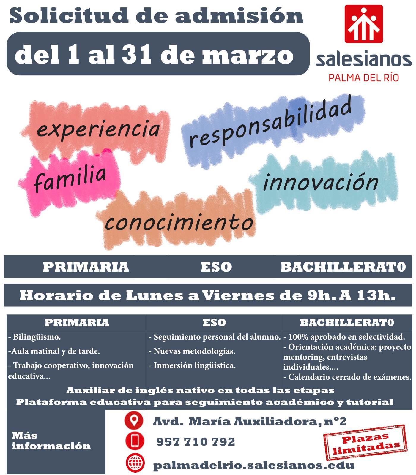 Abierto plazo Solicitudes Admisión